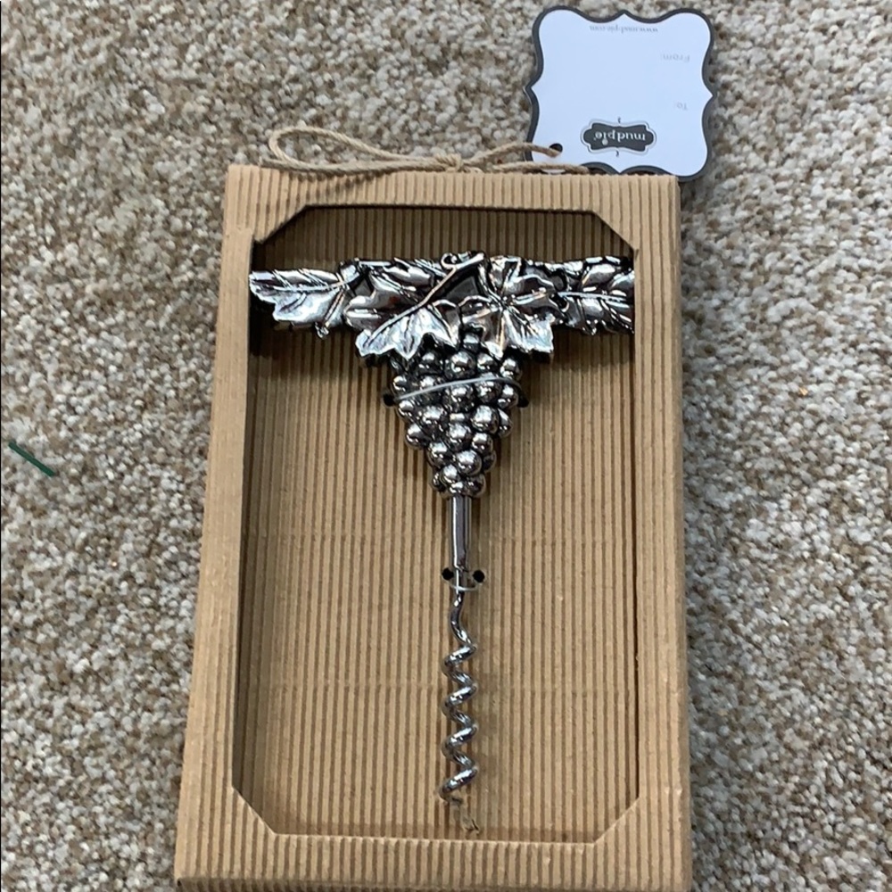 Grape Leaf Corkscrew by Mudpie WINE